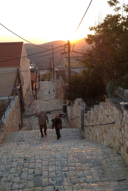 On the steps in Safed.